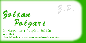 zoltan polgari business card